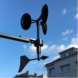 Anemômetro Conjugado de Velocidade e Direção do Vento Compacto, Faixa de medição de 0 a 80 m/s, Modelo METEOWIND C -   Marca Barani