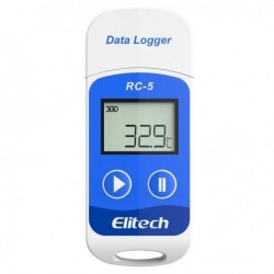 Datalogger de Temperatura, Faixa de medição -30 a +70°C, Modelo RC-5 - Marca Elitech