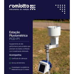 Estação Pluviométrica com Pluviômetro de Báscula Única, Modelo PCD-P1 - Marca RoMiotto