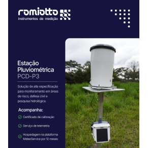 Estação Pluviométrica com Pluviômetro de Báscula Dupla, Modelo PCD-P3 - Marca RoMiotto