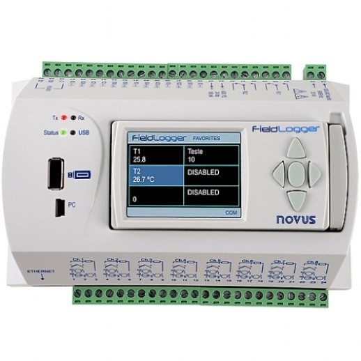Registrador Datalogger, sem Display IHM, Modelo FIELDLOGGER - Marca Novus